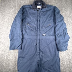 Walls Blizzard Pruf Coveralls Men's Size XL Tall 46-48 Navy Quilted Insulated
